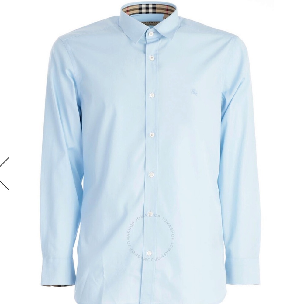 Blue Burberry Brit Long Sleeve Shirt